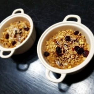 בלי גלוטן בכלל 7 דייסת קוואקר שוקו-וניל עם תותי עץ מיובשים